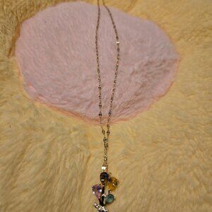 New Colorful Stainless Steel Balloon Pendant Necklace with Synthetic Stones and